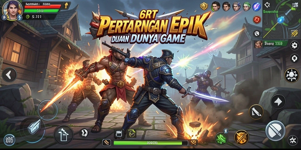 Tampilan pertarungan seru dalam game Fighting 6RT.