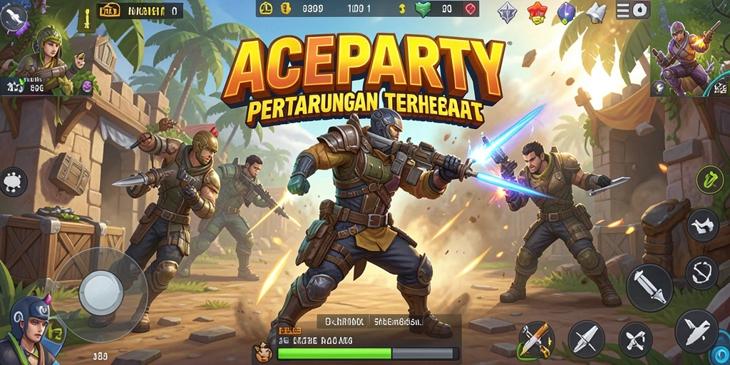 Gameplay seru dan intens di ACEPARTY Battle Royale.