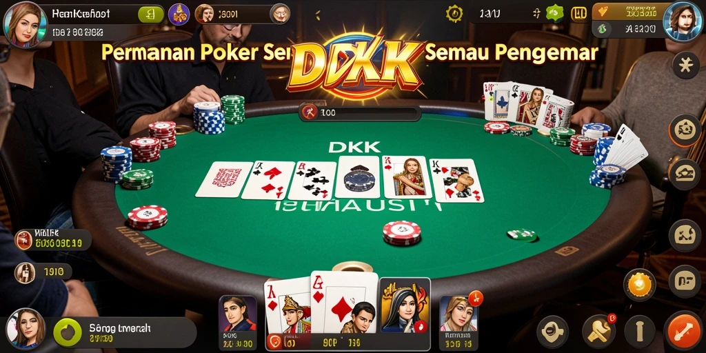 Screenshot DKK menampilkan permainan Poker seru dan menarik.