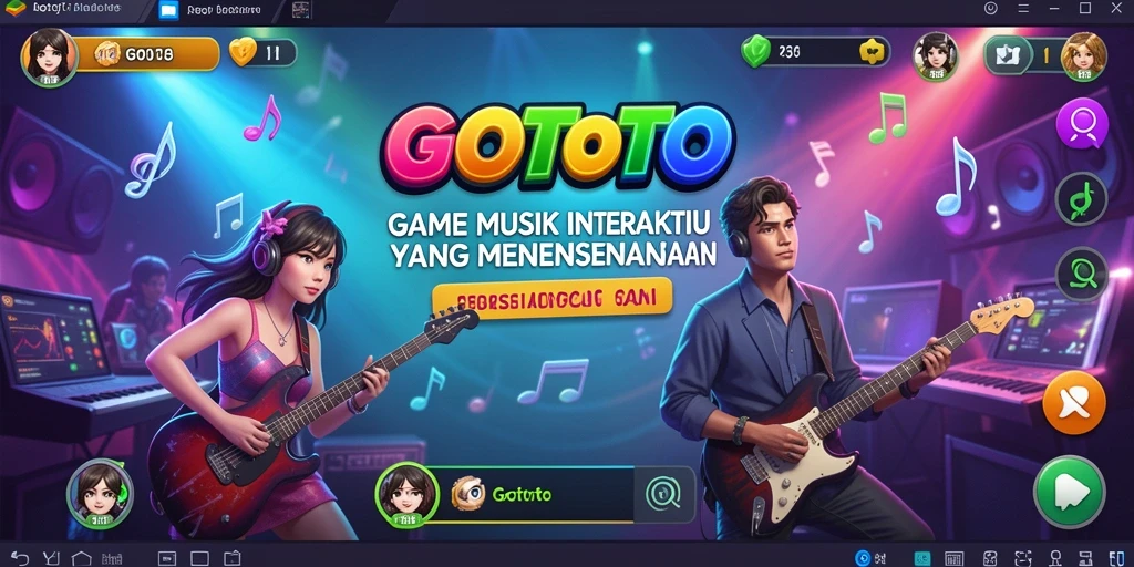 Tampilan gameplay GOTOTO yang dinamis dan interaktif.