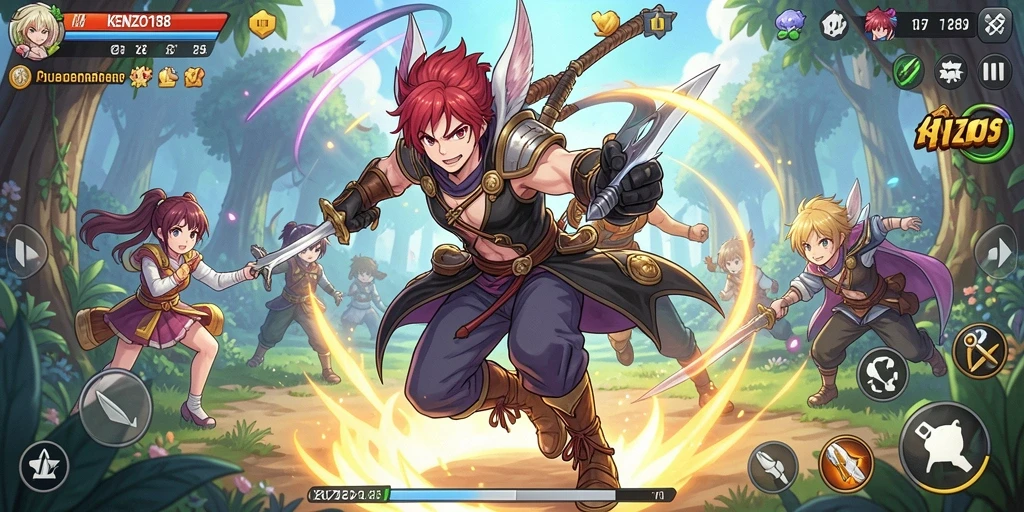 Tampilan gameplay KENZO188 yang menarik dan penuh warna.