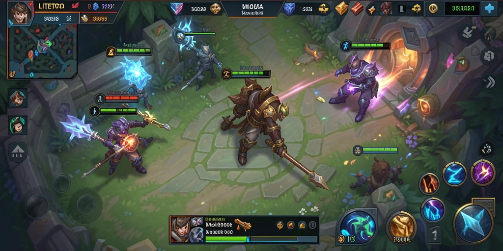 Tampilan gameplay seru dari LITETOTO dalam pertempuran tim.