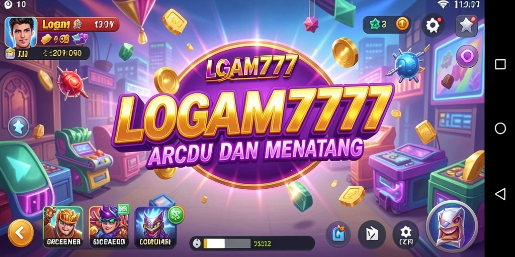 Screenshot utama LOGAM777 menampilkan aksi seru gameplay Arcade.