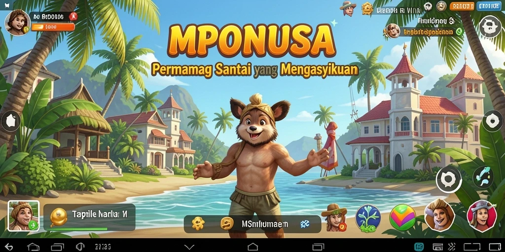 Tangkapan layar gameplay <strong>MPONUSA</strong> menunjukkan keseruan saat bermain santai.