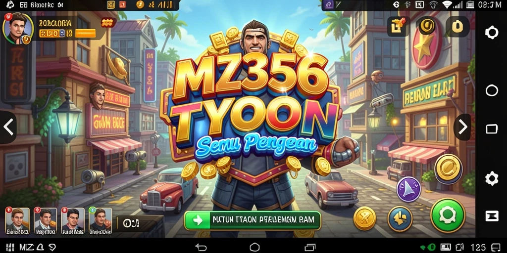 Screenshot MZ356 menampilkan elemen strategis dalam gameplay Tycoon.