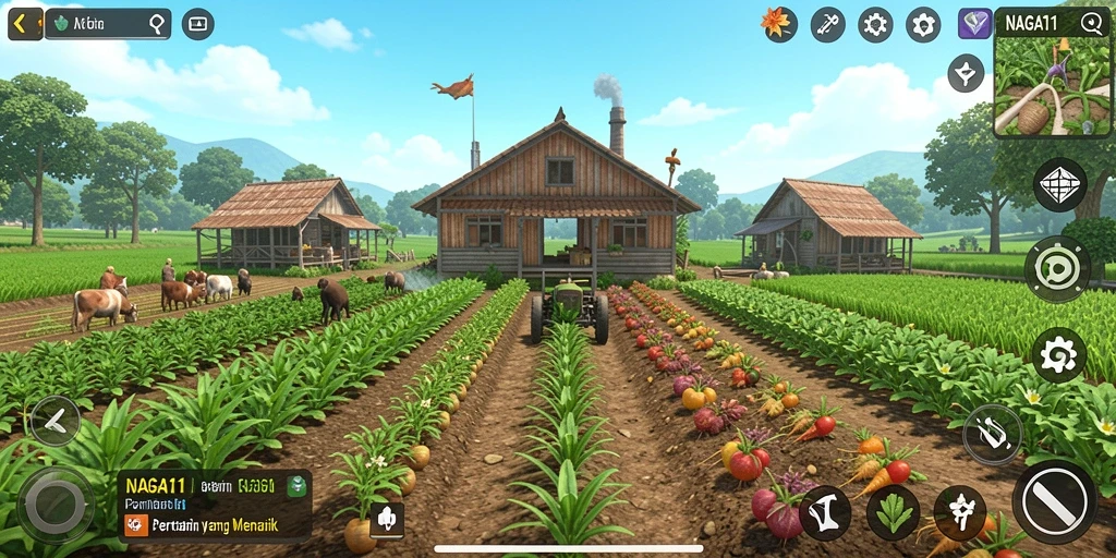 Gameplay menarik di NAGA11 dengan pertanian yang interaktif dan seru.