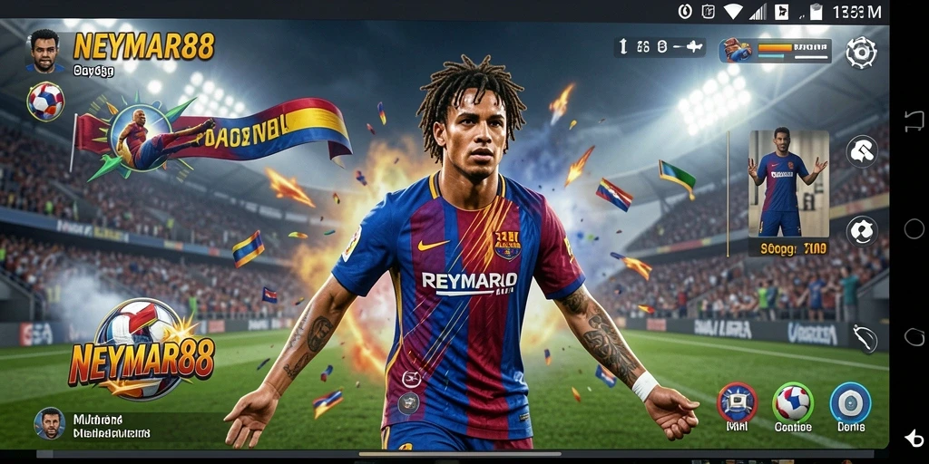 Tampilan gameplay interaktif dari game musik NEYMAR88.