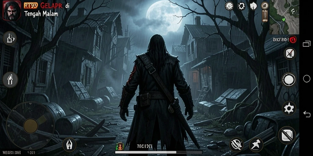 Screenshot menampilkan gameplay RT99 yang menegangkan dan mencekam.