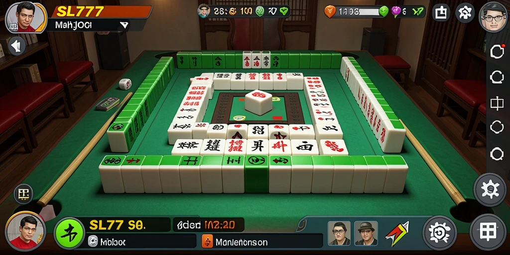 Screenshot SL777 menampilkan gameplay Mahjong yang seru dan interaktif.