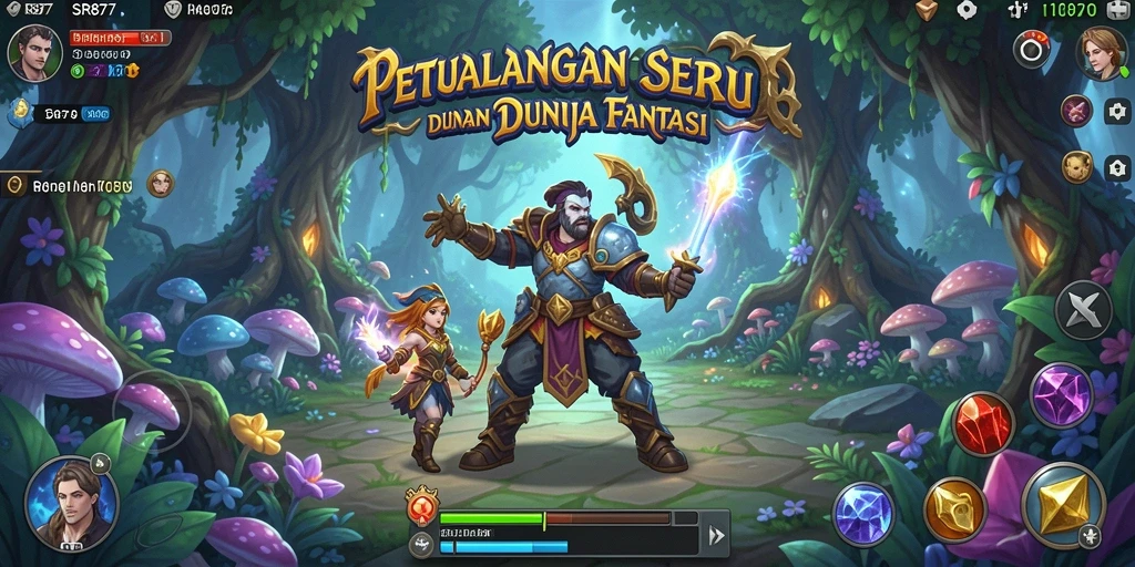Screenshot utama SR877 menampilkan aksi RPG yang seru dan menantang.