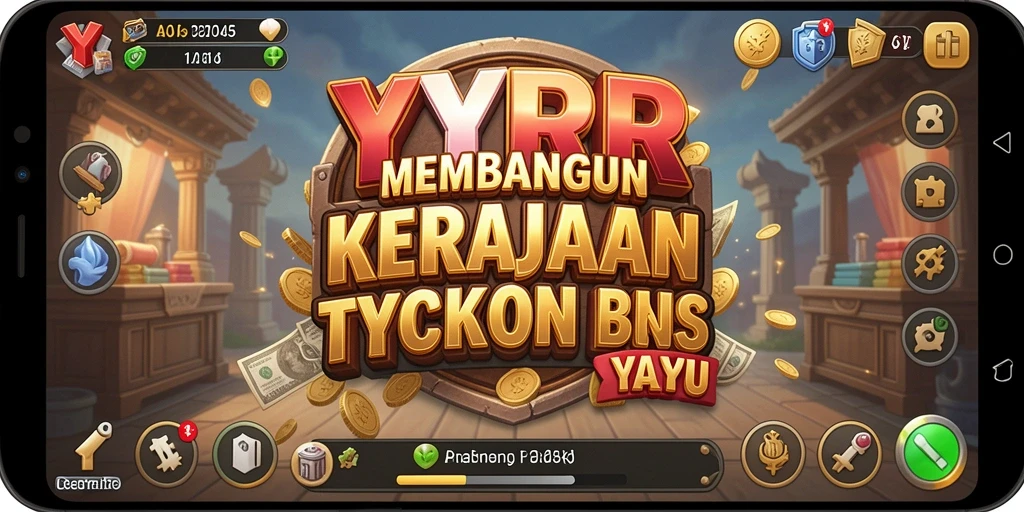 Tangkapan layar utama YYRR menunjukkan gameplay seru dalam membangun bisnis Tycoon.